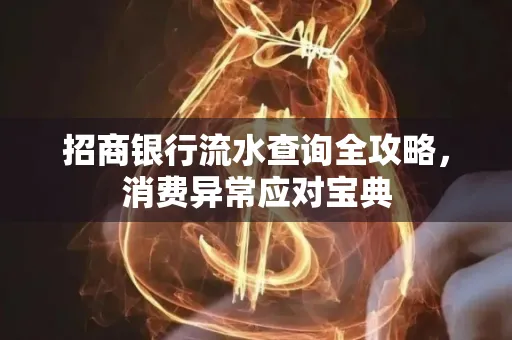 招商银行流水查询全攻略,消费异常应对宝典