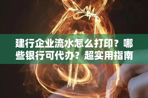 建行企业流水怎么打印?哪些银行可代办?超实用指南来了!