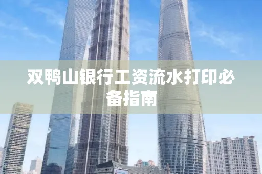 双鸭山银行工资流水打印必备指南