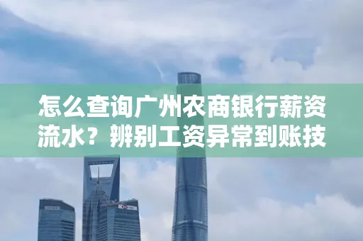 怎么查询广州农商银行薪资流水？辨别工资异常到账技巧？