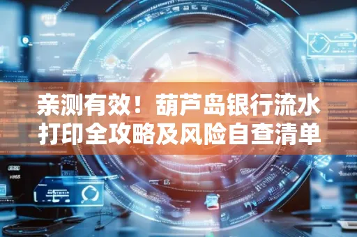 亲测有效!葫芦岛银行流水打印全攻略及风险自查清单