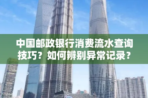 中国邮政银行消费流水查询技巧？如何辨别异常记录？