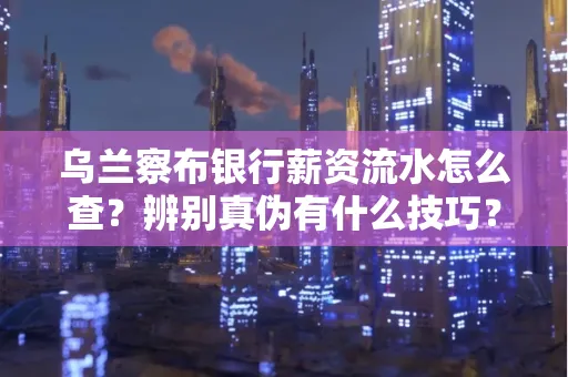 乌兰察布银行薪资流水怎么查？辨别真伪有什么技巧？