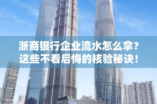 浙商银行企业流水怎么拿?这些不看后悔的核验秘诀!
