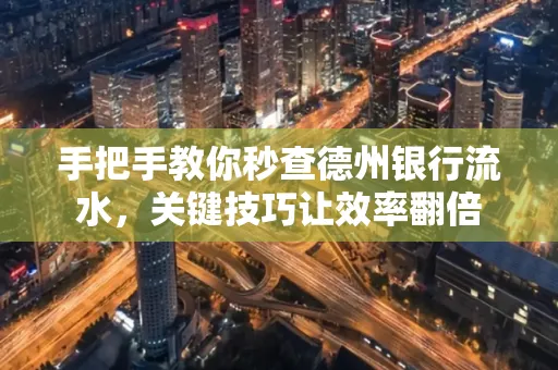 手把手教你秒查德州银行流水,关键技巧让效率翻倍