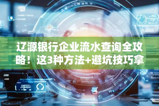 辽源银行企业流水查询全攻略!这3种方法+避坑技巧拿好不谢