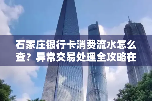 石家庄银行卡消费流水怎么查?异常交易处理全攻略在这里!