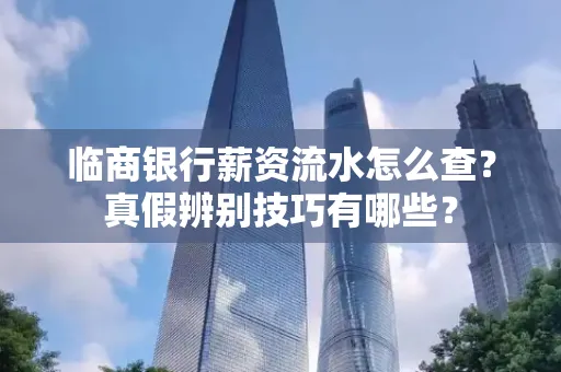 临商银行薪资流水怎么查?真假辨别技巧有哪些?