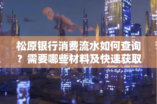 松原银行消费流水如何查询?需要哪些材料及快速获取方法?