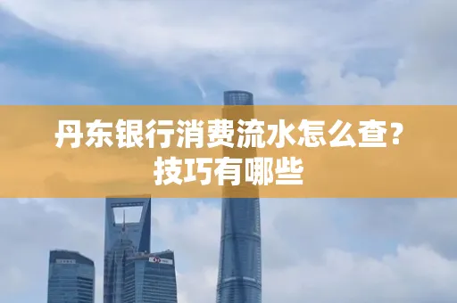 丹东银行消费流水怎么查?技巧有哪些