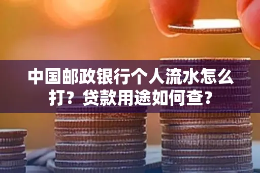 中国邮政银行个人流水怎么打?贷款用途如何查?