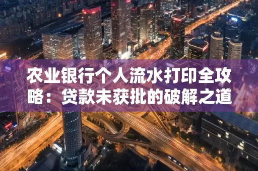 农业银行个人流水打印全攻略:贷款未获批的破解之道