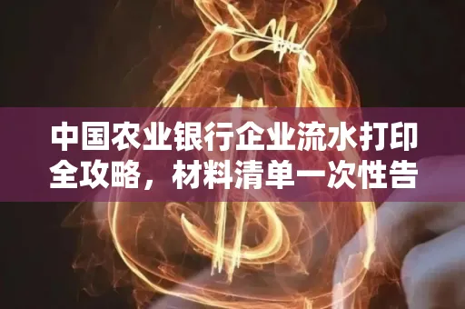 中国农业银行企业流水打印全攻略，材料清单一次性告诉你