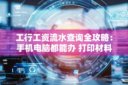 工行工资流水查询全攻略:手机电脑都能办 打印材料一次说清